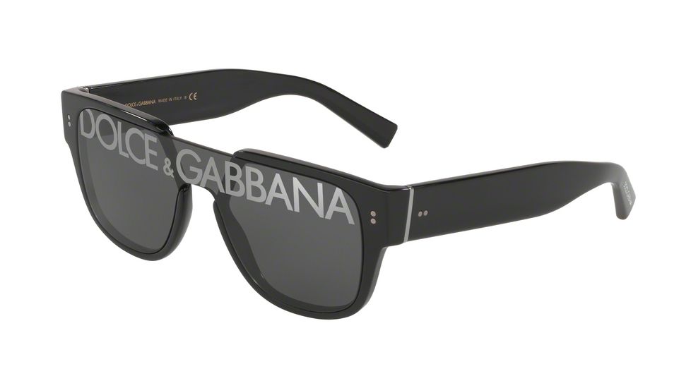 Dolce&amp;Gabbana DG4356 Sunglasses 501/M-22, Dark Grey Tampo Deg Silver Lenses
