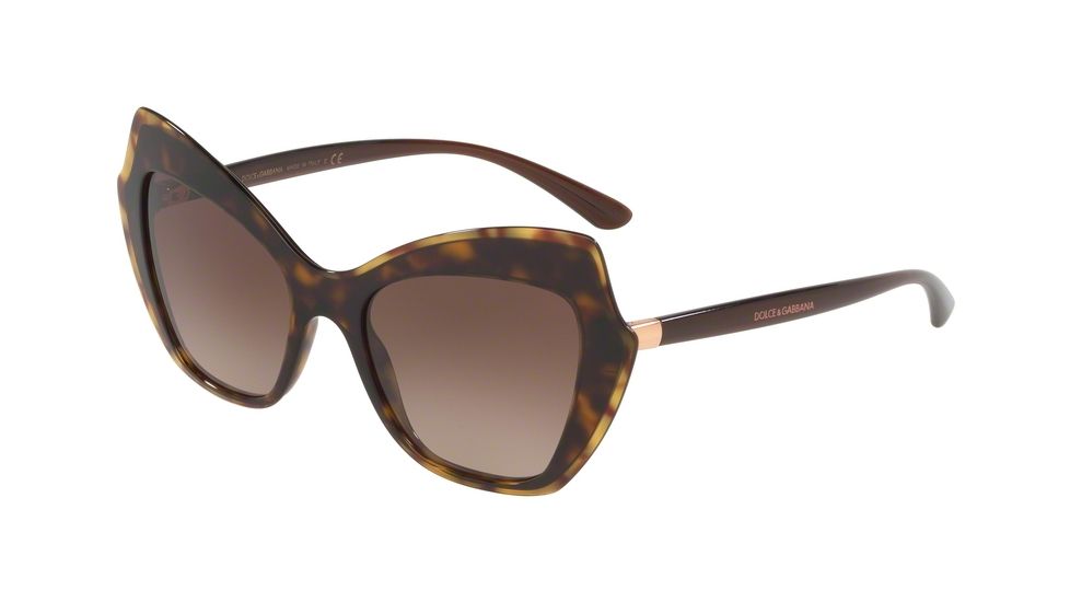 Dolce&amp;Gabbana DG4361 Sunglasses 502/13-52, Brown Gradient Lenses