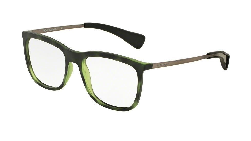 Dolce&amp;Gabbana DG5018 Bifocal Prescription Eyeglasses 3014-53 - Cube Matte Green Frame