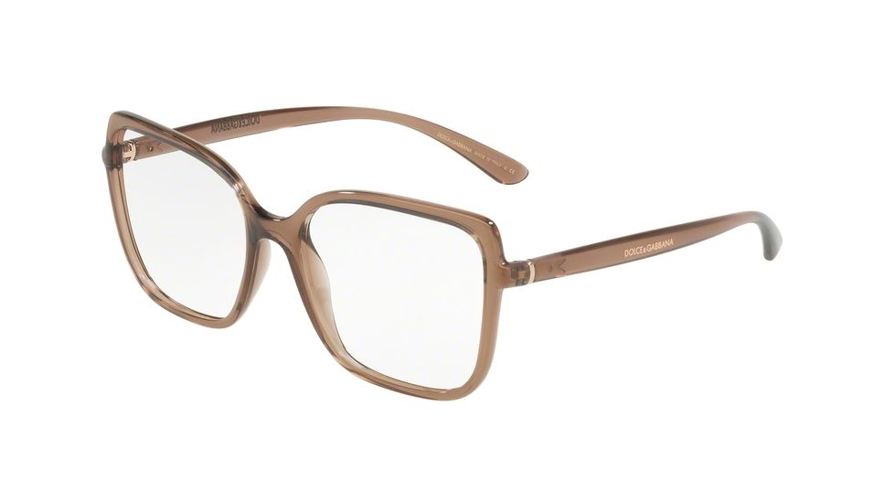 Dolce&amp;Gabbana DG5028 Eyeglass Frames 3159-53 - Transparent Brown Frame