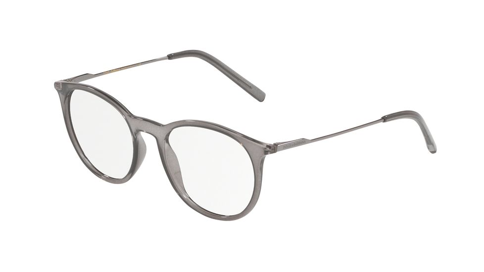 Dolce&amp;Gabbana DG5031 Prescription Eyeglasses, 49mm, Transparent Grey, DG5031-3160-49-SV