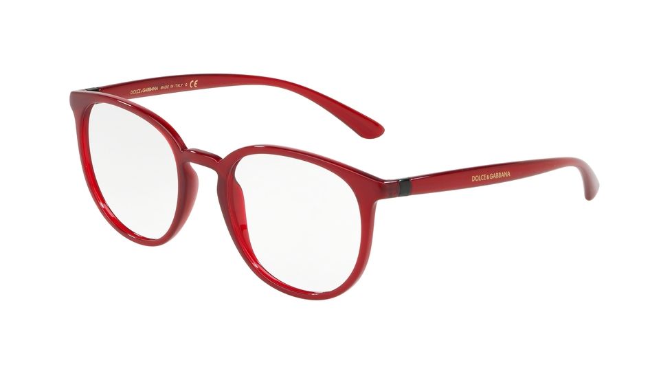 Dolce&amp;Gabbana DG5033 Eyeglass Frames 1551-50 - Transparent Bordeaux Frame