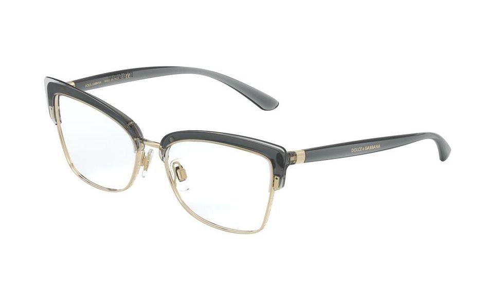 Dolce&amp;Gabbana DG5045 Eyeglass Frames 3160-53 - Transparent Grey/Gold