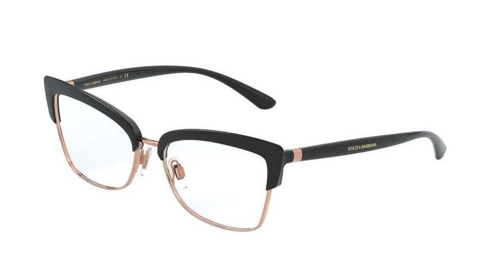 Dolce&amp;Gabbana DG5045 Eyeglass Frames 501-53 - Black/Pink Gold