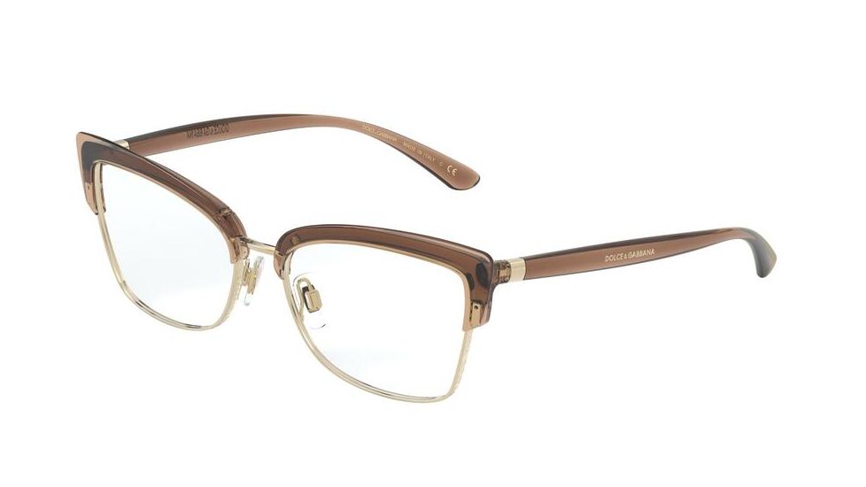 Dolce&amp;Gabbana DG5045 Eyeglass Frames 5374-53 - Transparent Brown