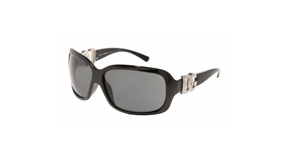Dolce &amp; Gabanna DG6029B #501/87 - Shiny Black Frame, Gray Lenses
