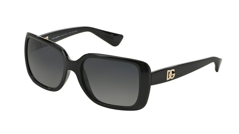 Dolce&amp;Gabbana DG6093 Sunglasses 501/T3-56 - Black Frame, Polar Grey Gradient Lenses