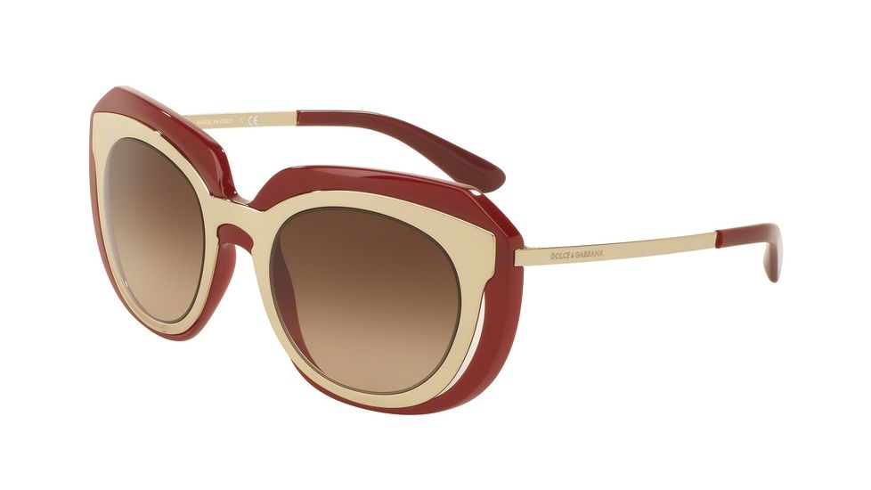 Dolce&amp;Gabbana DG6104 Progressive Prescription Sunglasses DG6104-304413-51 - Lens Diameter 51 mm, Frame Color Pale Gold/pink