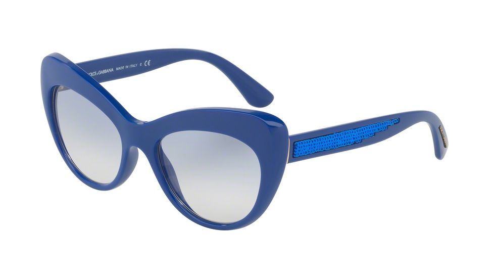 Dolce&amp;Gabbana DG6110 Single Vision Prescription Sunglasses DG6110-312219-52 - Lens Diameter 52 mm, Frame Color Blue