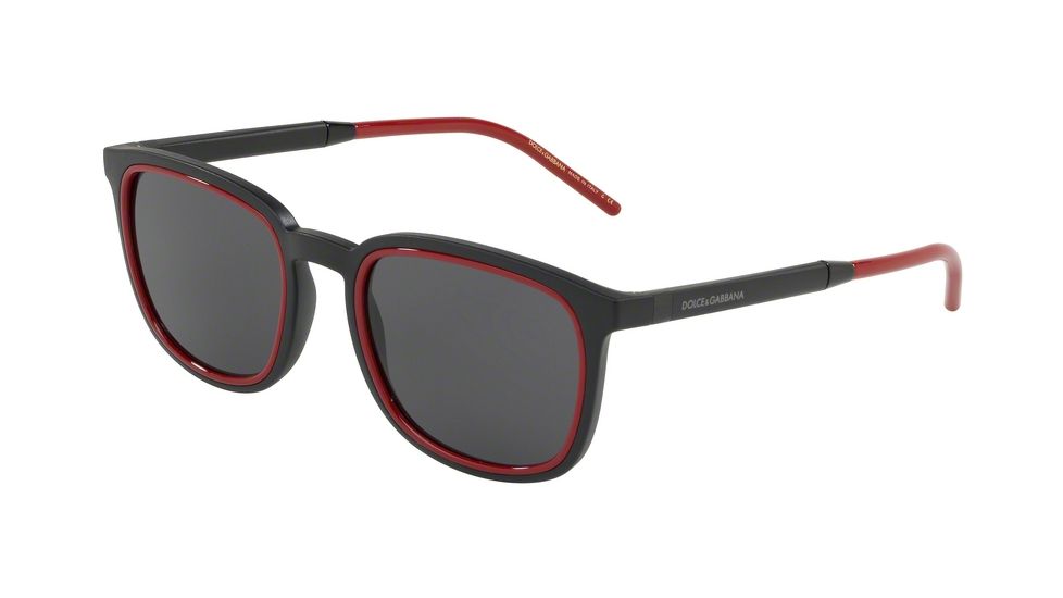 Dolce&amp;Gabbana DG6115 Progressive Prescription Sunglasses DG6115-252587-53 - Lens Diameter 53 mm, Frame Color Matte Black