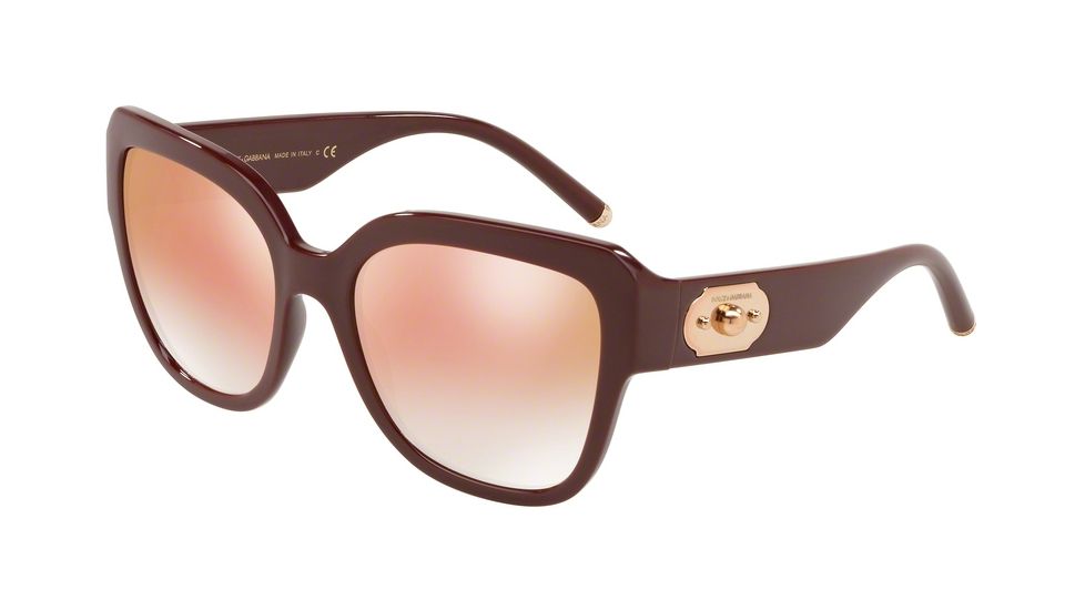 Dolce&amp;Gabbana DG6118 Progressive Prescription Sunglasses DG6118-30916F-56 - Lens Diameter 56 mm, Frame Color Bordeaux