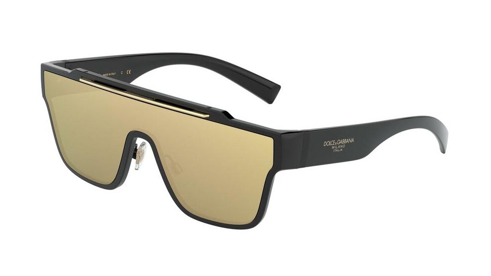 Dolce&amp;Gabbana DG6125 Sunglasses 501/03-35 - , Clear Mirror Real Yellow Gold Lenses