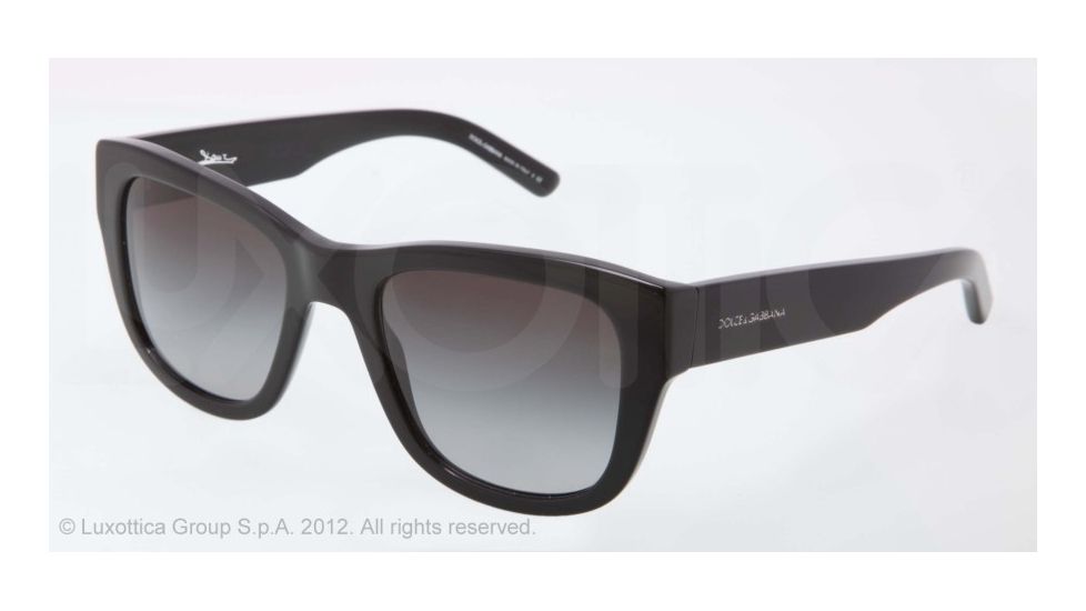 Dolce&amp;Gabbana DOMENICO DG4177 Sunglasses 501/8G-52 - Black Frame, Gray Gradient Lenses