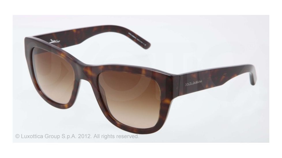 Dolce&amp;Gabbana DOMENICO DG4177 Sunglasses 502/13-52 - Havana Frame, Brown Gradient Lenses