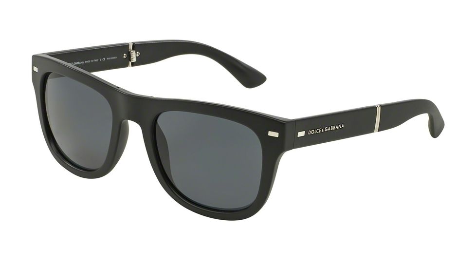 Dolce&amp;Gabbana FOLDING DG6089 Sunglasses 501/81-53 - Matte Black Frame, Polar Grey Lenses