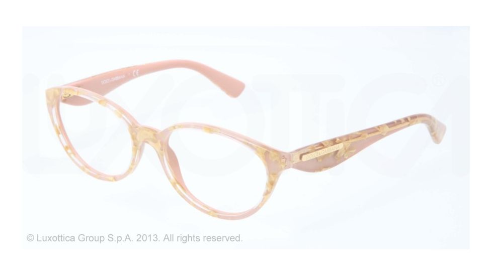 Dolce&amp;Gabbana GOLD LEAF DG3173 Bifocal Prescription Eyeglasses 2749-51 - Leaf Gold On Powder Frame