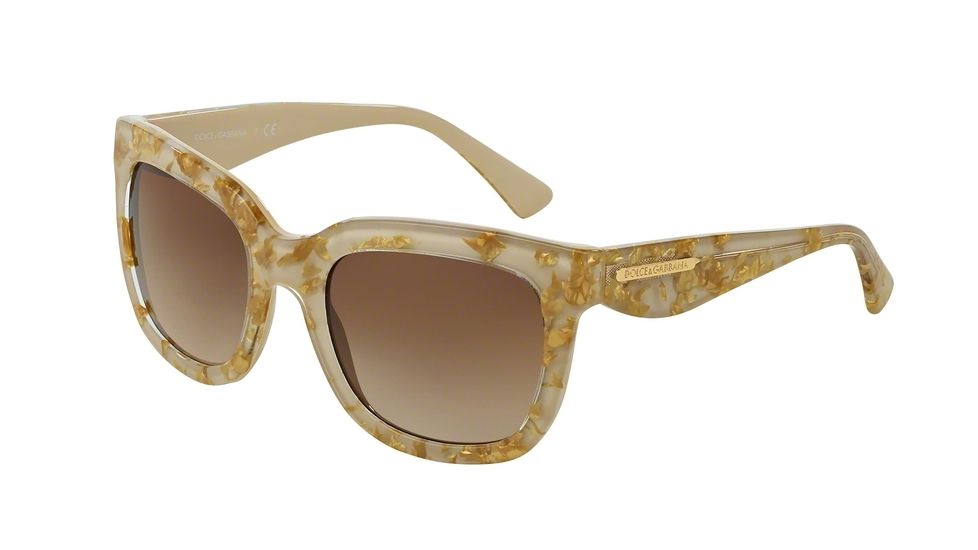Dolce&amp;Gabbana GOLD LEAF DG4197 Progressive Prescription Sunglasses DG4197-274713-53 - Lens Diameter 53 mm, Lens Diameter 53 mm, Frame Color Leaf Gold On Sand