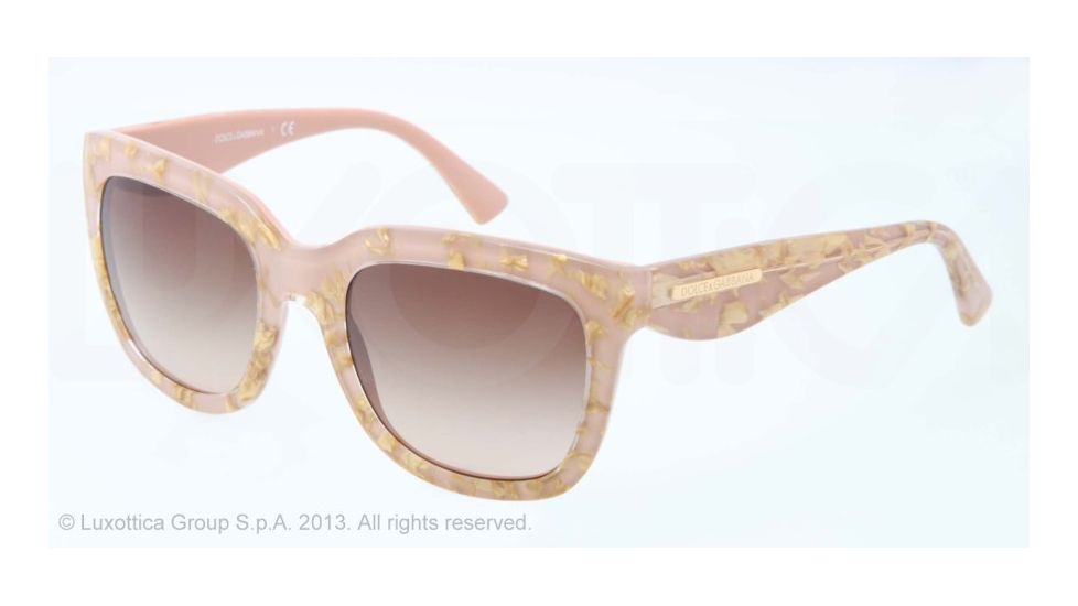 Dolce&amp;Gabbana GOLD LEAF DG4197 Progressive Prescription Sunglasses DG4197-274913-53 - Lens Diameter 53 mm, Lens Diameter 53 mm, Frame Color Leaf Gold On Powder
