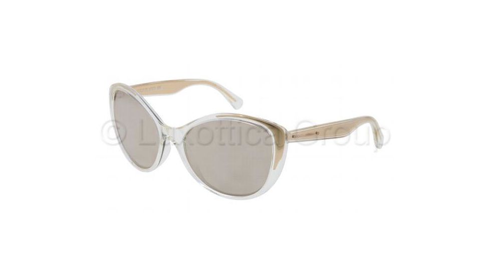 Dolce&amp;Gabbana GOLD PROJECT DG6075K Single Vision Prescription Sunglasses DG6075K-2625F9-5817 - Lens Diameter 58 mm, Frame Color Gold Crystal
