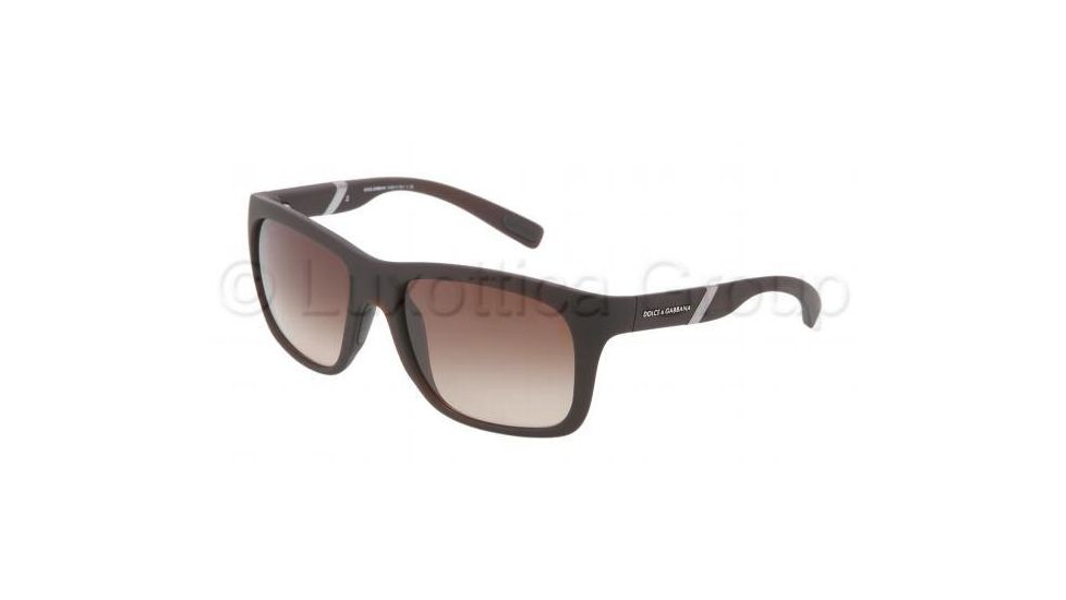 Dolce&amp;Gabbana GYM DG6072 Single Vision Prescription Sunglasses DG6072-262013-5618 - Lens Diameter 56 mm, Frame Color Brown