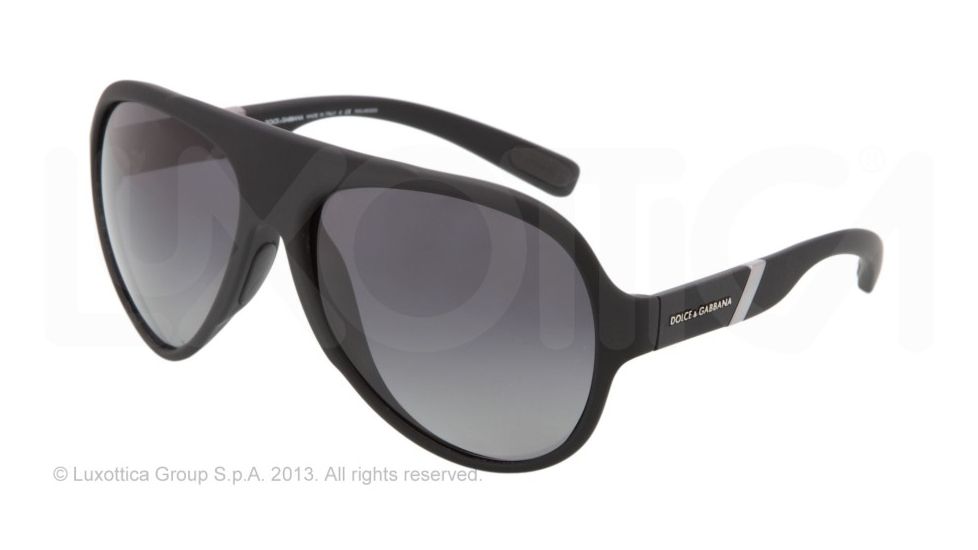 Dolce&amp;Gabbana GYM DG6073 Single Vision Prescription Sunglasses DG6073-2616T3-61 - Lens Diameter 61 mm, Lens Diameter 61 mm, Frame Color Black