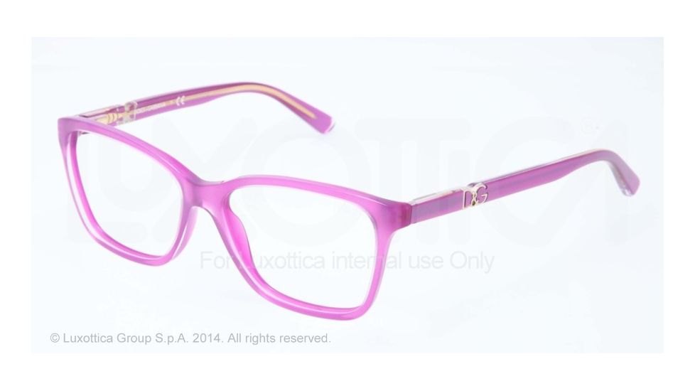 Dolce&amp;Gabbana ICONIC LOGO DG3153P Eyeglass Frames 2772-52 - Top Crystal On Pearl Violet Frame