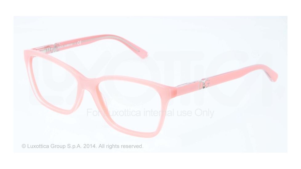 Dolce&amp;Gabbana ICONIC LOGO DG3153P Eyeglass Frames 2774-52 - Top Crystal On Pearl Pink Frame