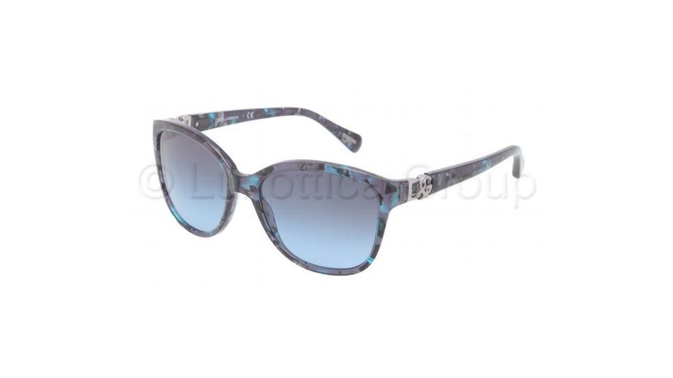 Dolce&amp;Gabbana ICONIC LOGO DG4162P Progressive Prescription Sunglasses DG4162P-25518F-5617 - Lens Diameter 56 mm, Frame Color Blue Marble