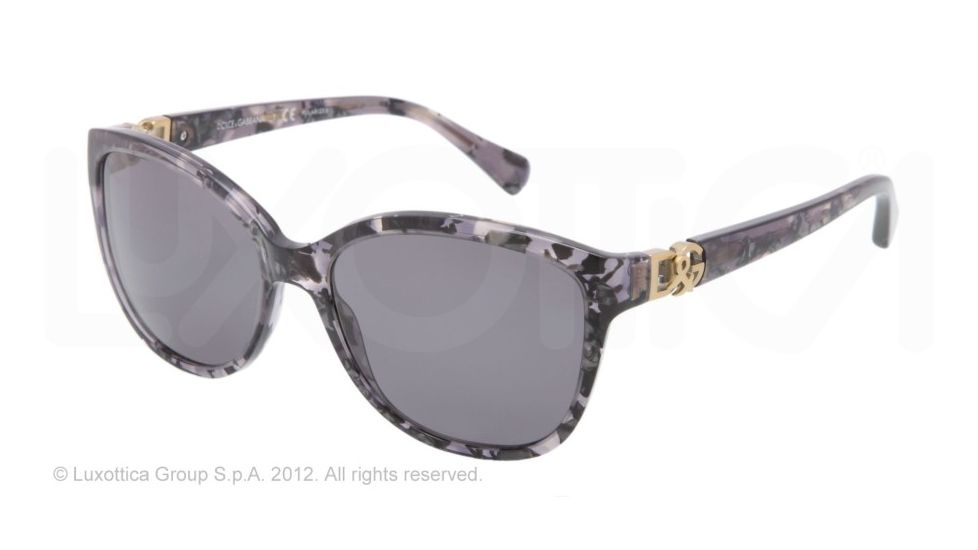 Dolce&amp;Gabbana ICONIC LOGO DG4162P Progressive Prescription Sunglasses DG4162P-265481-56 - Lens Diameter 56 mm, Lens Diameter 56 mm, Frame Color Grey Marble