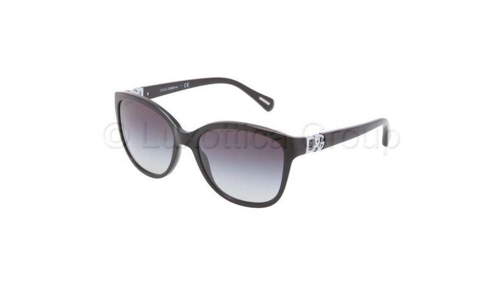 Dolce&amp;Gabbana ICONIC LOGO DG4162P Progressive Prescription Sunglasses DG4162P-501-8G-5617 - Frame Color Black, Lens Diameter 56 mm