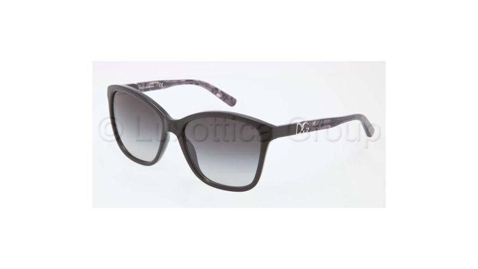 Dolce&amp;Gabbana ICONIC LOGO DG4170P Sunglasses 26888G-5716 - Black Frame, Gray Gradient Lenses