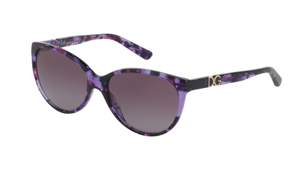 Dolce&amp;Gabbana ICONIC LOGO DG4171PM Single Vision Prescription Sunglasses DG4171PM-29128H-56 - Lens Diameter 56 mm, Frame Color Violet Marble