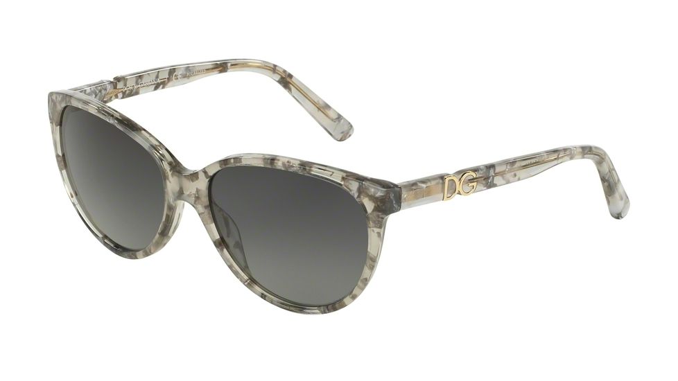 Dolce&amp;Gabbana ICONIC LOGO DG4171PM Single Vision Prescription Sunglasses DG4171PM-2913T3-56 - Lens Diameter 56 mm, Frame Color Grey Marble