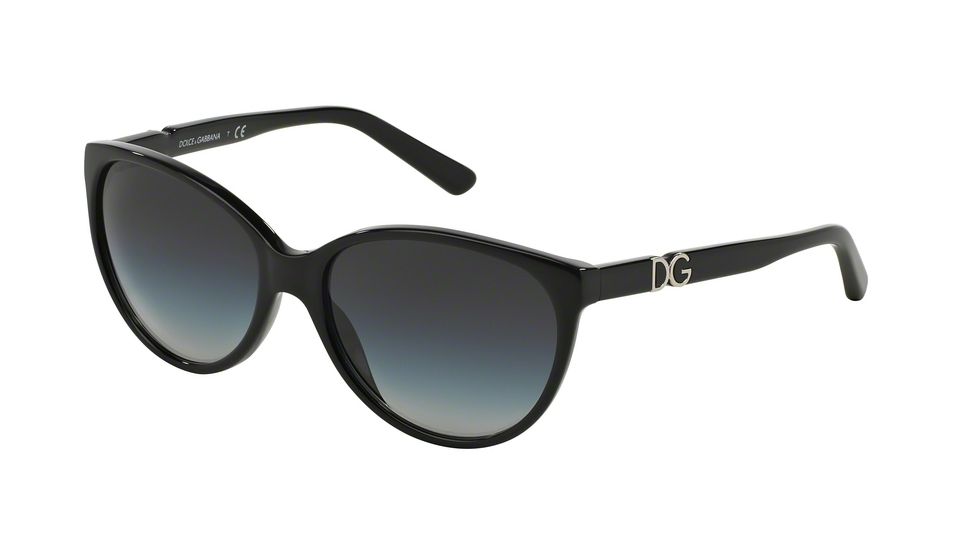 Dolce&amp;Gabbana ICONIC LOGO DG4171PM Single Vision Prescription Sunglasses DG4171PM-501-8G-56 - Lens Diameter 56 mm, Frame Color Black
