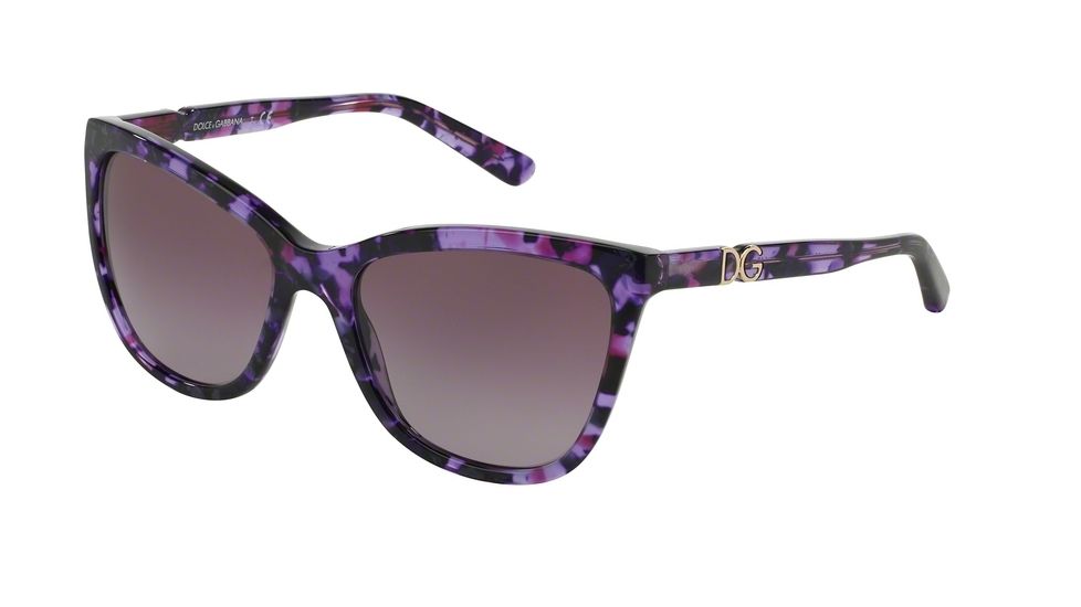 Dolce&amp;Gabbana ICONIC LOGO DG4193M Sunglasses 29128H-56 - Violet Marble Frame, Violet Gradient Lenses