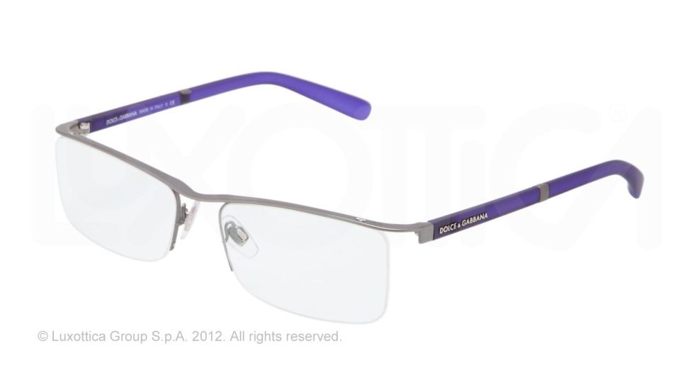 Dolce&amp;Gabbana LIFESTYLE DG1249 Bifocal Prescription Eyeglasses 1235-53 - Matte Gunmetal Frame