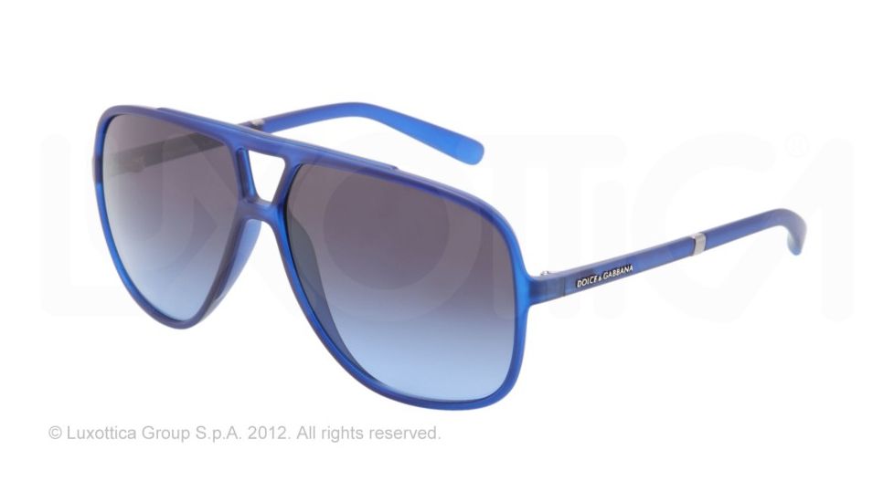 Dolce&amp;Gabbana LIFESTYLE DG6081 Progressive Prescription Sunglasses DG6081-26508F-60 - Lens Diameter 60 mm, Lens Diameter 60 mm, Frame Color Blue