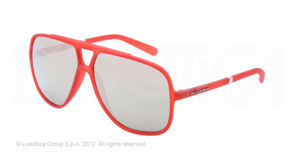 Dolce&amp;Gabbana LIFESTYLE DG6081 Progressive Prescription Sunglasses DG6081-27516G-60 - Lens Diameter 60 mm, Lens Diameter 60 mm, Frame Color Red