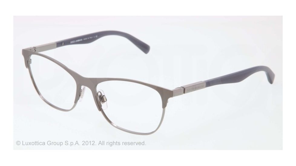 Dolce&amp;Gabbana LIPSTICK DG1246 Eyeglass Frames 1221-53 - Matte Gunmt/gumetal Frame, Demo Lens Lenses