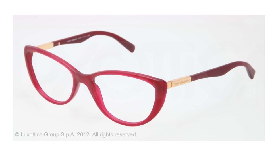 Dolce&amp;Gabbana LIPSTICK DG3155 Eyeglass Frames 2702-52 - Matte Opal Pink Frame, Demo Lens Lenses