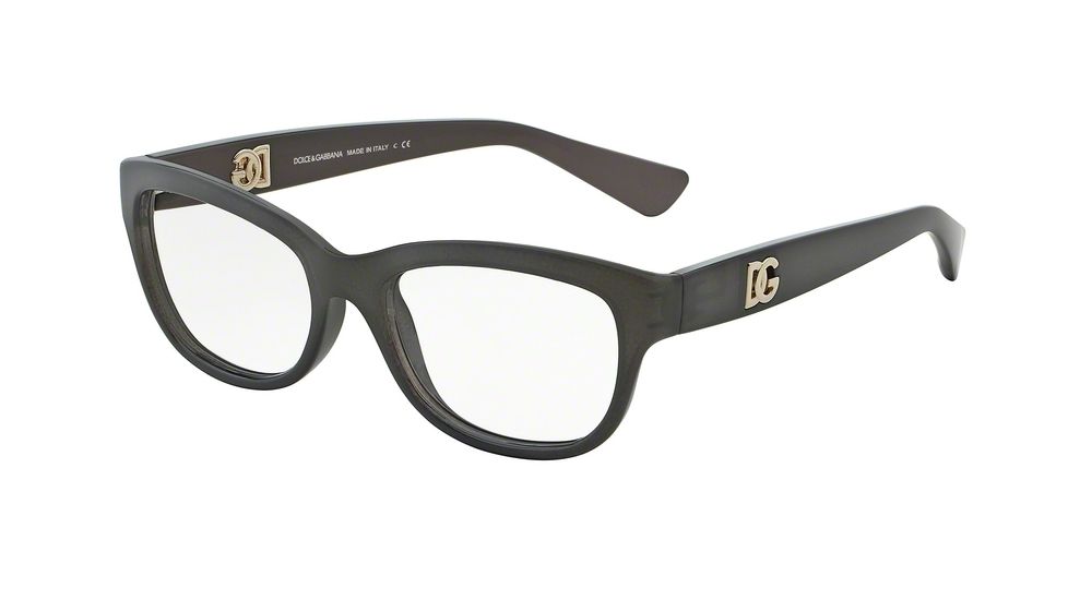Dolce&amp;Gabbana LOGO EXECUTION DG5011 Bifocal Prescription Eyeglasses 2676-54 - Matte Opal Grey Frame