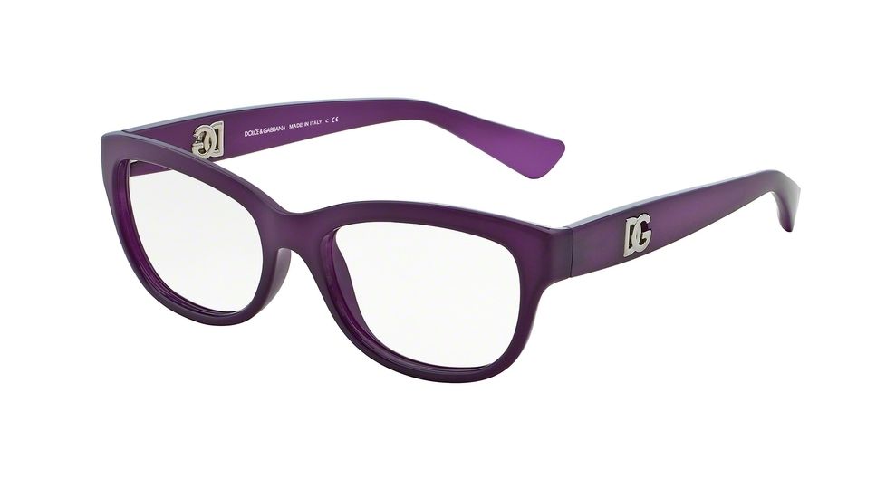Dolce&amp;Gabbana LOGO EXECUTION DG5011 Bifocal Prescription Eyeglasses 2677-54 - Matte Opal Violet Frame