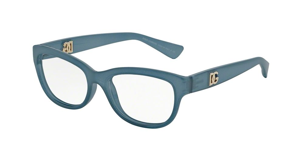 Dolce&amp;Gabbana LOGO EXECUTION DG5011 Bifocal Prescription Eyeglasses 2868-54 - Opal Azure Frame