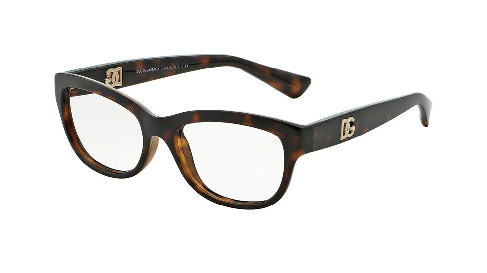 Dolce&amp;Gabbana LOGO EXECUTION DG5011 Bifocal Prescription Eyeglasses 502-54 - Havana Frame