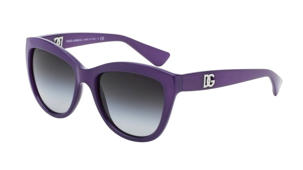 Dolce&amp;Gabbana LOGO EXECUTION DG6087 Sunglasses 26778G-55 - Opal Violet Frame, Grey Gradient Lenses