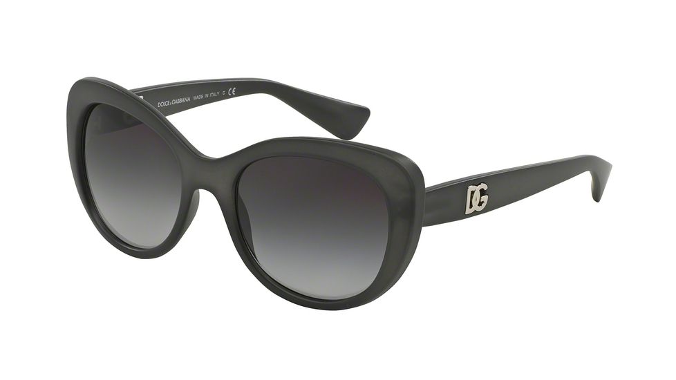 Dolce&amp;Gabbana LOGO EXECUTION DG6090 Progressive Prescription Sunglasses DG6090-26768G-54 - Lens Diameter 54 mm, Frame Color Matte Opal Grey