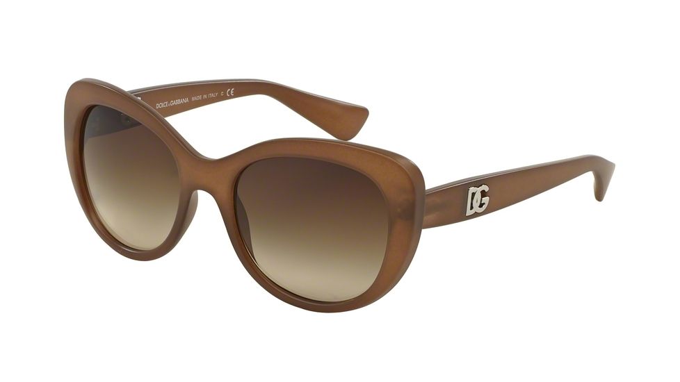 Dolce&amp;Gabbana LOGO EXECUTION DG6090 Progressive Prescription Sunglasses DG6090-267913-54 - Lens Diameter 54 mm, Frame Color Matte Opal Brown