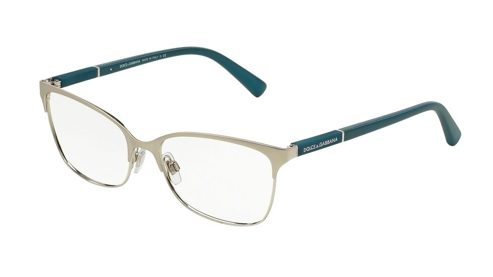 Dolce&amp;Gabbana LOGO PLAQUE DG1268 Bifocal Prescription Eyeglasses 1256-54 - Matte Silver/Silver Frame