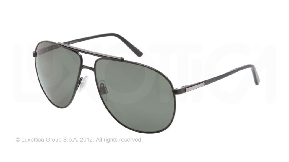 Dolce&amp;Gabbana LOGO PLAQUE DG2116 Single Vision Prescription Sunglasses DG2116-01-9A-61 - Lens Diameter 61 mm, Lens Diameter 61 mm, Frame Color Black