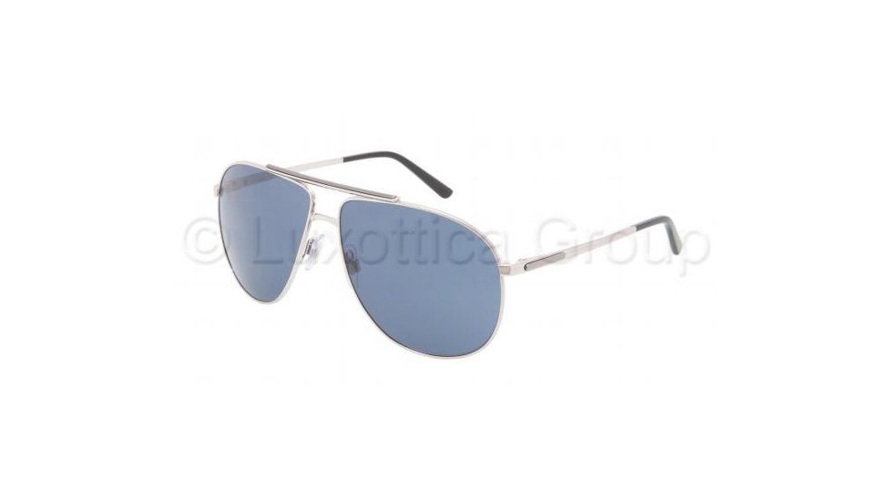 Dolce&amp;Gabbana LOGO PLAQUE DG2116 Single Vision Prescription Sunglasses DG2116-05-80-6112 - Lens Diameter 61 mm, Frame Color Silver